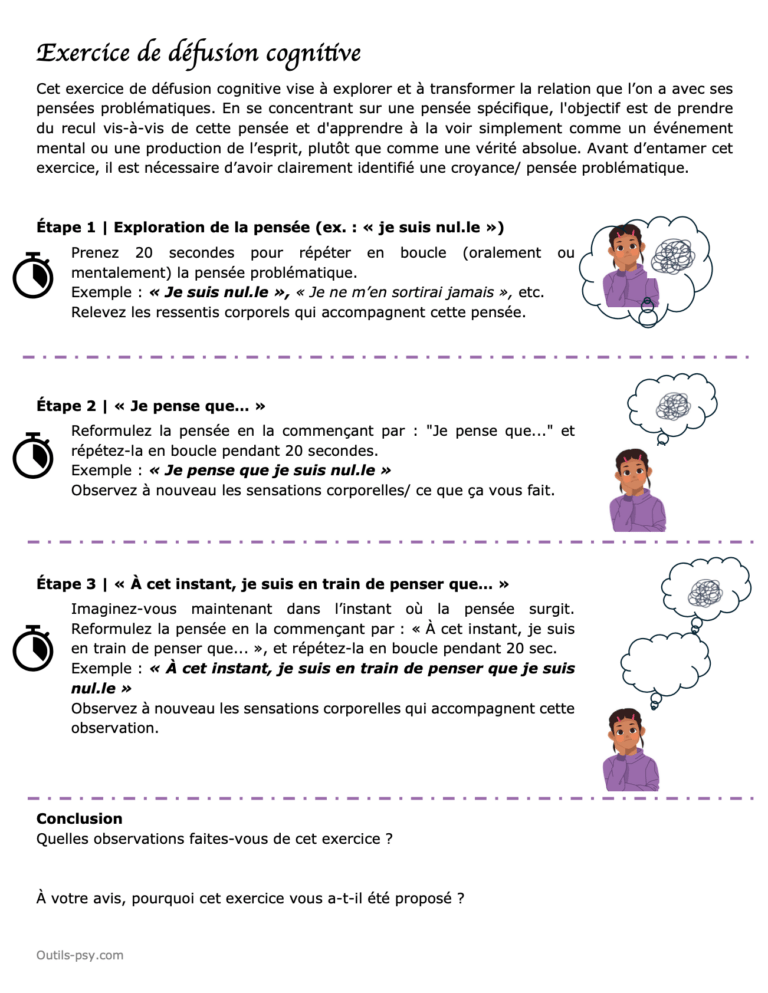 Anxiété outils et exercices de TCC PDF